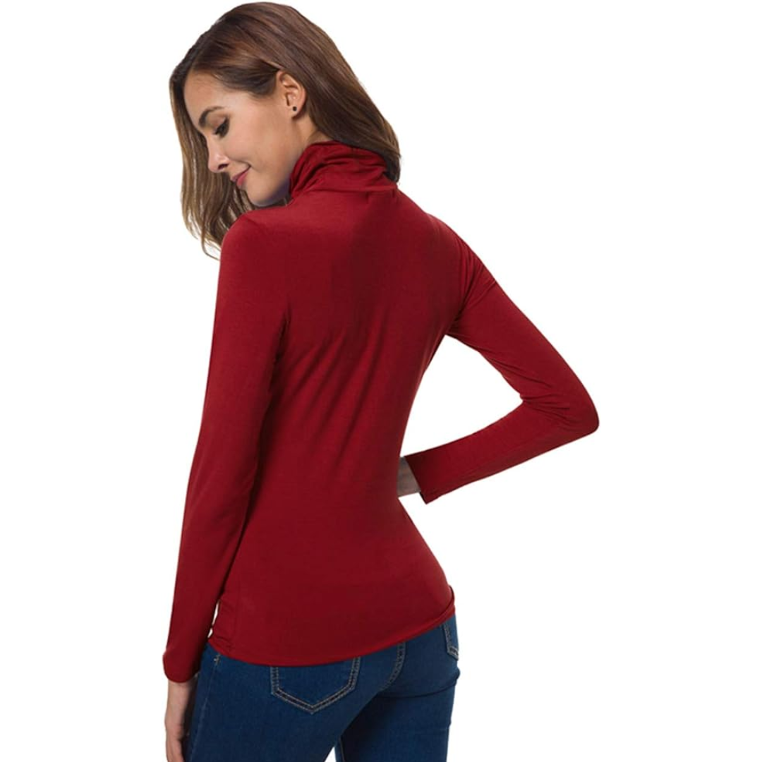 Elegante, comfortabele slim fit coltrui voor dames, perfect als veelzijdige basistop voor elk seizoen en laagjes.