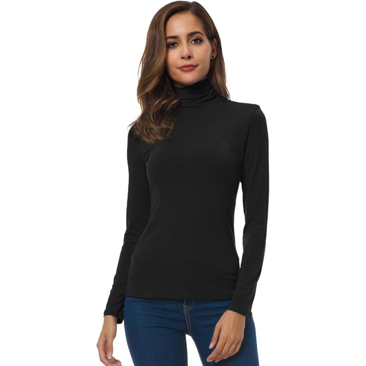Dames slim fit coltrui voor dagelijkse elegantie, een comfortabele en veelzijdige basistop voor elke gelegenheid.