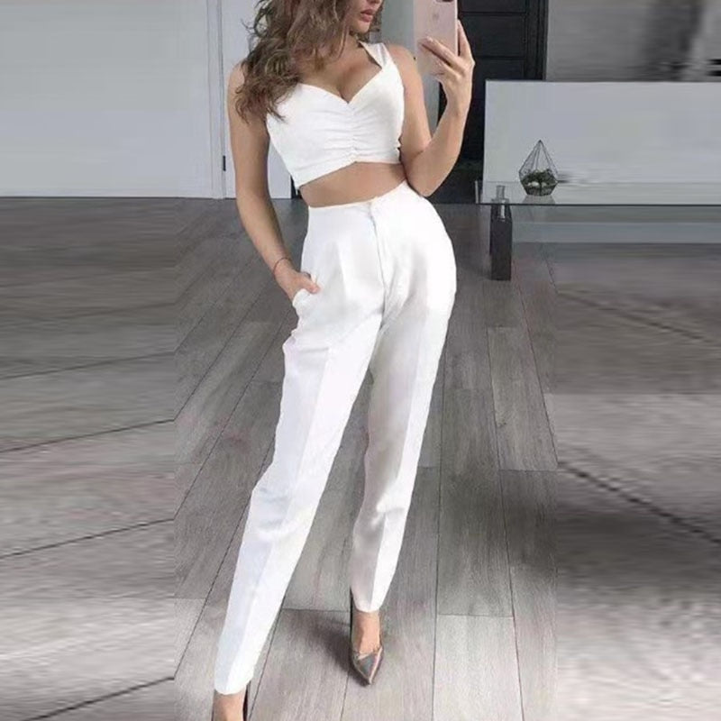 Dames 3-delige blazer set NoudsBlazer: blazer, broek en top. Elegant broekpak voor een complete, veelzijdige look.