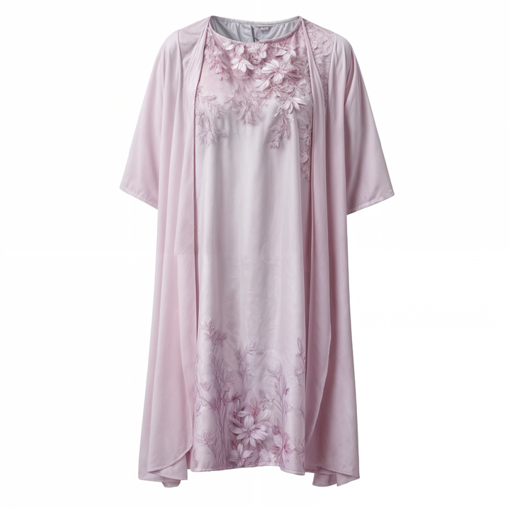 Casual chic dames A-lijn jurk met bloemenprint en vest. Stijlvolle keuze voor de lente/zomer.