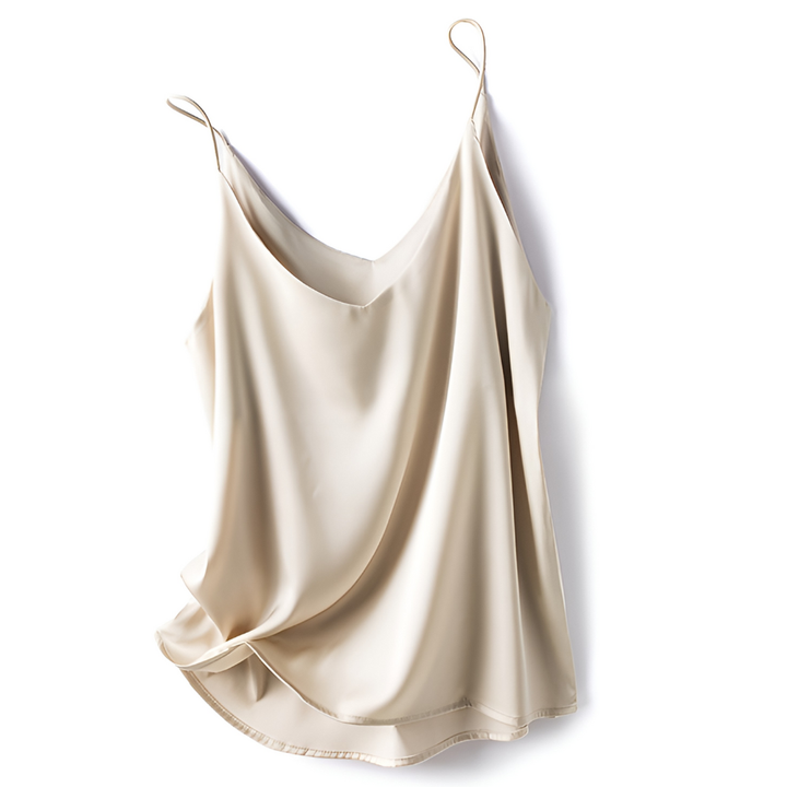 Trendy dames cami top met spaghettibandjes, een essentiële elegante mouwloze top voor modebewuste vrouwen.