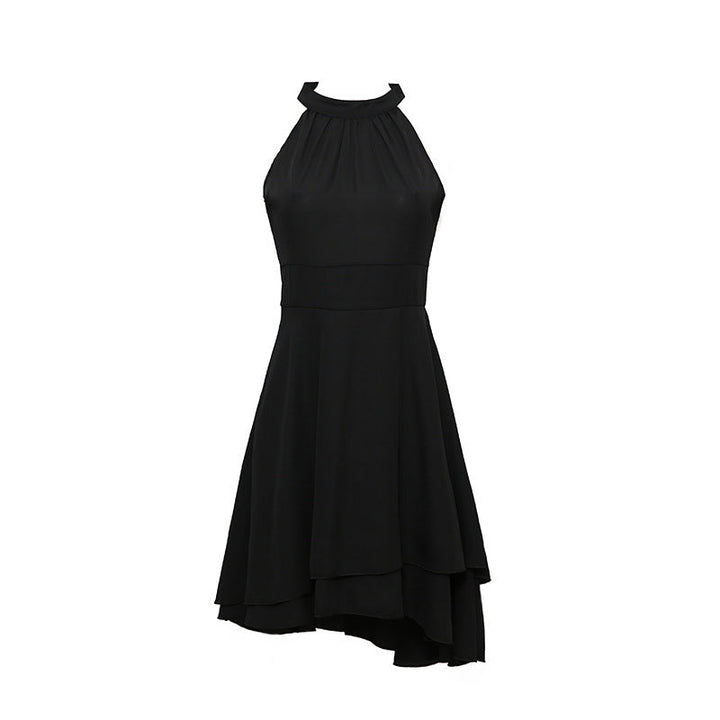 Elegante halterjurk voor dames, chiffon midi met hoge taille, comfortabele zomerkleding.