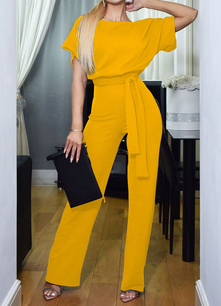 Feestelijke elegante dames jumpsuit, een comfortabele en modieuze keuze voor avondkleding.