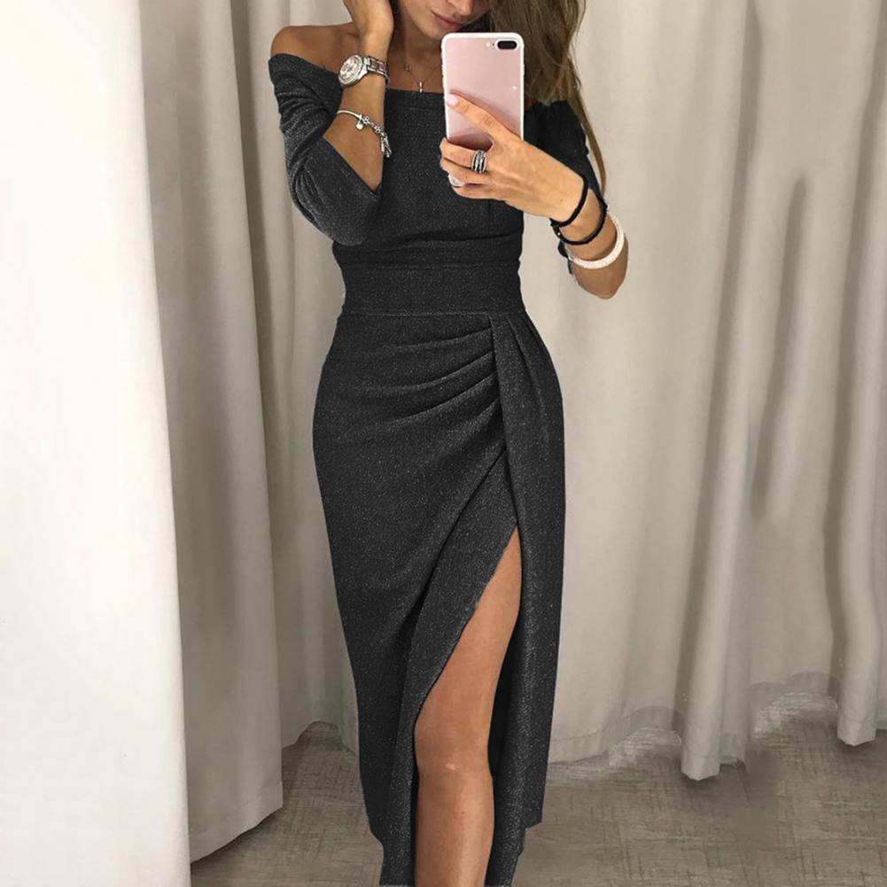 Chique avondkleding dames, elegante jurk met flatterende pasvorm, ideaal als feestjurk. Moderne vrouwenkleding.