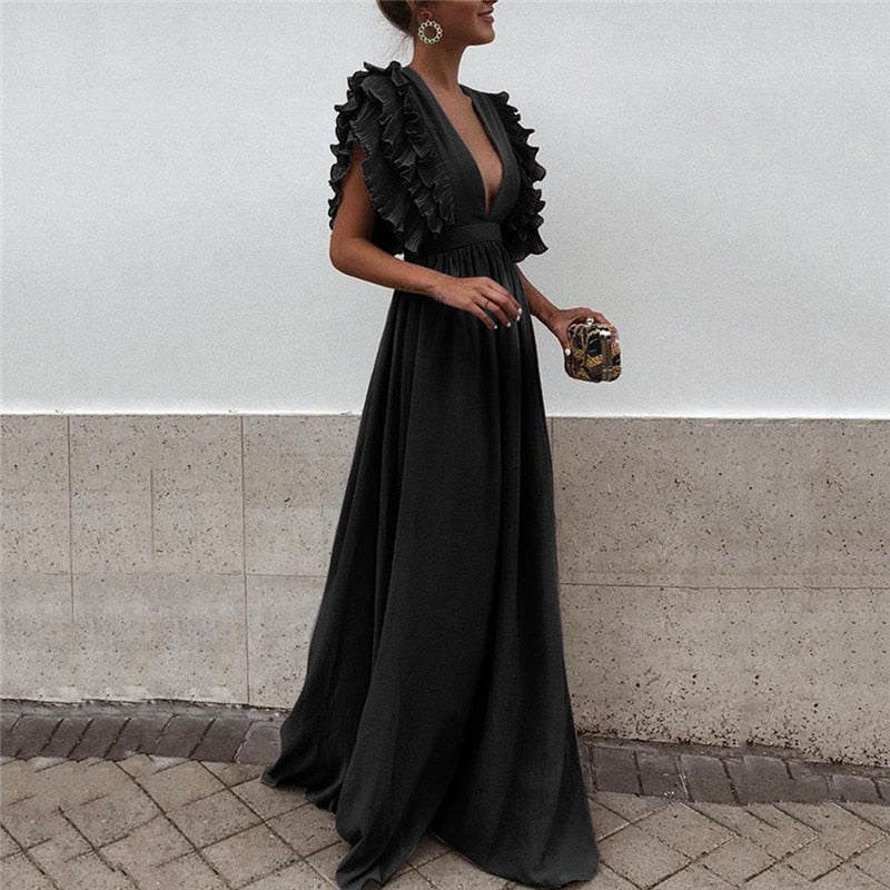Elegante dames lange jurk voor elke gelegenheid; perfecte pasvorm en stijlvolle avondlook.