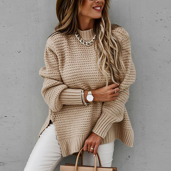 Casual dames trui met lange mouwen en loose fit, Vest Sofia, ideaal voor de herfst.