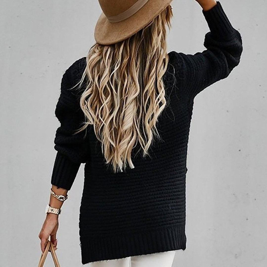 Zachte dames trui, Vest Sofia, met halfhoge hals voor een comfortabele casual outfit.