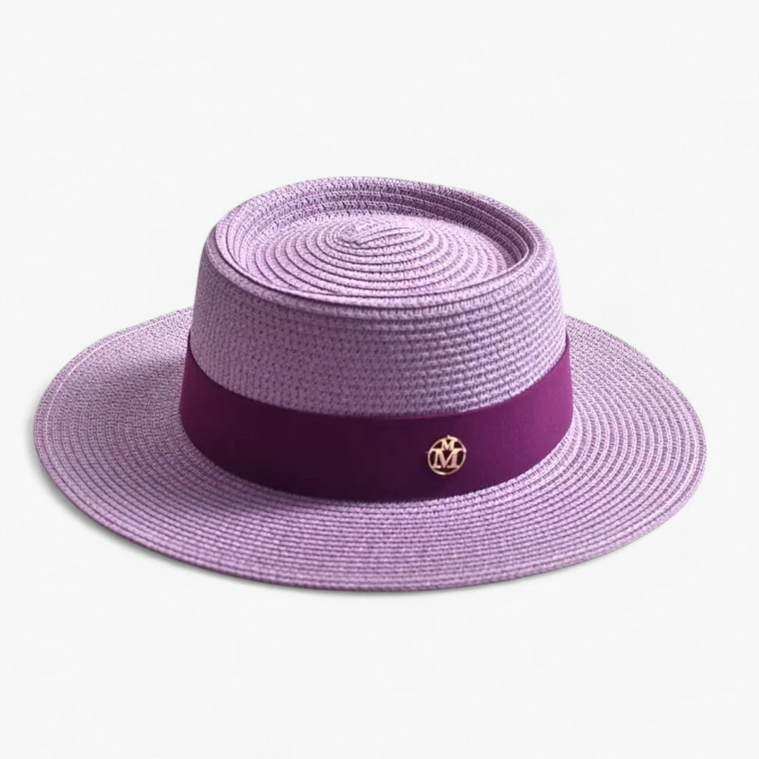 Reisvriendelijke dames zonnehoed met brede rand, perfect voor UV-bescherming op het strand of vakantie.