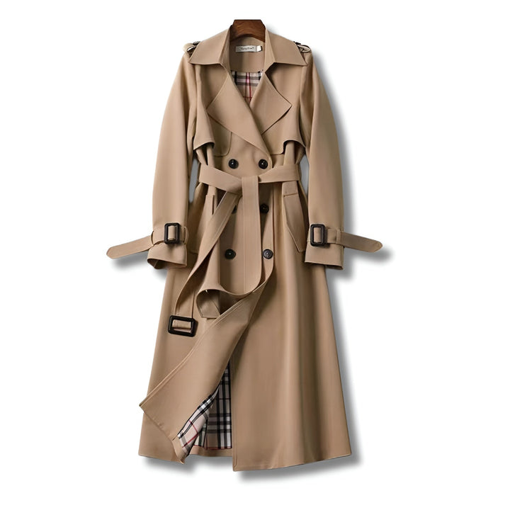 Elegante dames trenchcoat met riem, perfect voor een stijlvolle look.