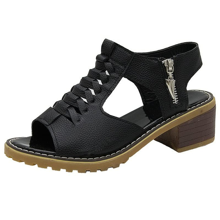 Chique casual dames sandalen; elegante zomerschoenen met lage hak. Perfect voor comfort en stijl in de zomer.