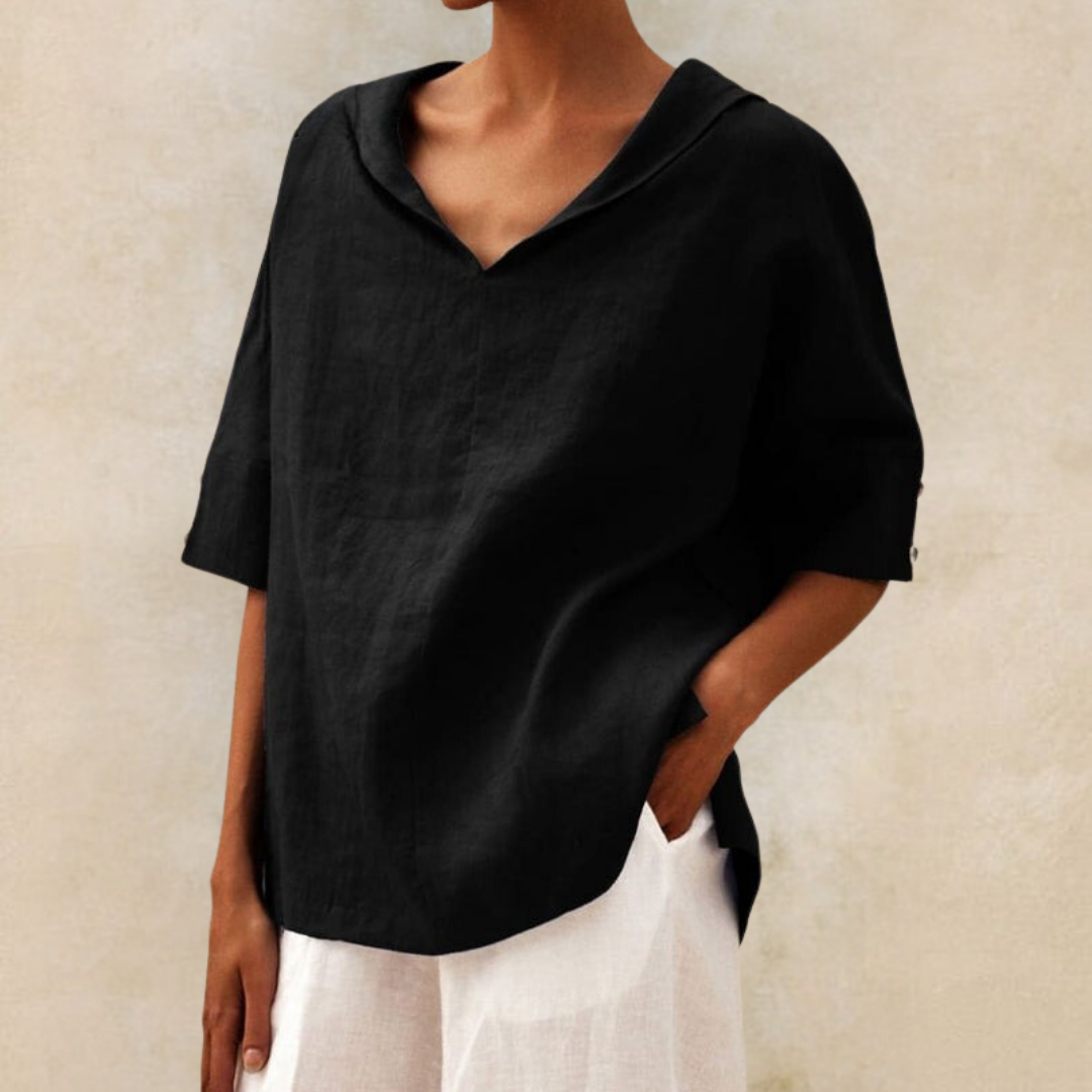 Trendy dames kraagblouse met korte mouwen, een modieuze bovenkleding optie voor lente en zomer.