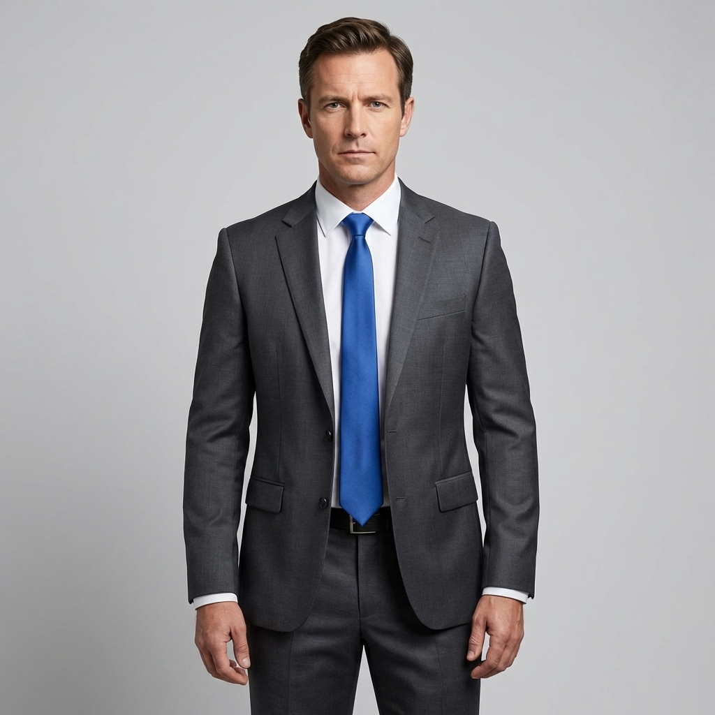 Elegante effen kleur stropdas voor heren, perfect voor formele en zakelijke gelegenheden.