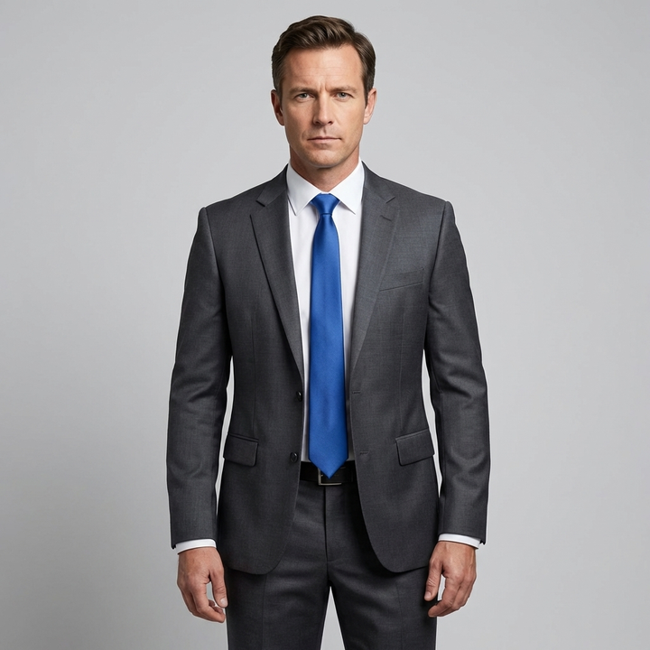Elegante effen kleur stropdas voor heren, perfect voor formele en zakelijke gelegenheden.