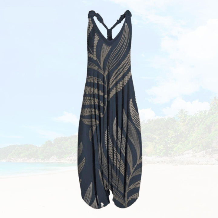 Elegante Elenya dames jumpsuit met losse pasvorm, ideaal voor zomerse dagen. Comfortabel en stijlvol.