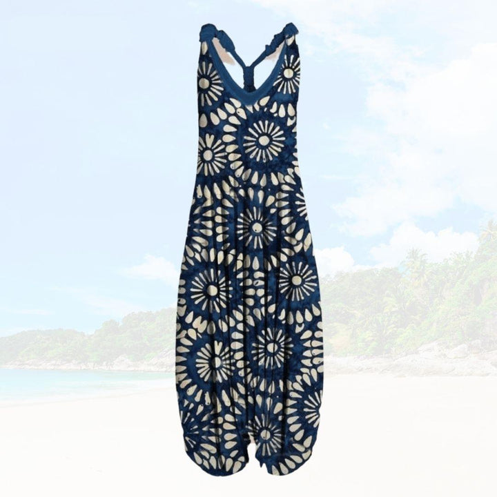 Veelzijdige Elenya dames jumpsuit, elegante losse pasvorm. Perfect als comfortabele dameskleding voor zomerse outfits.