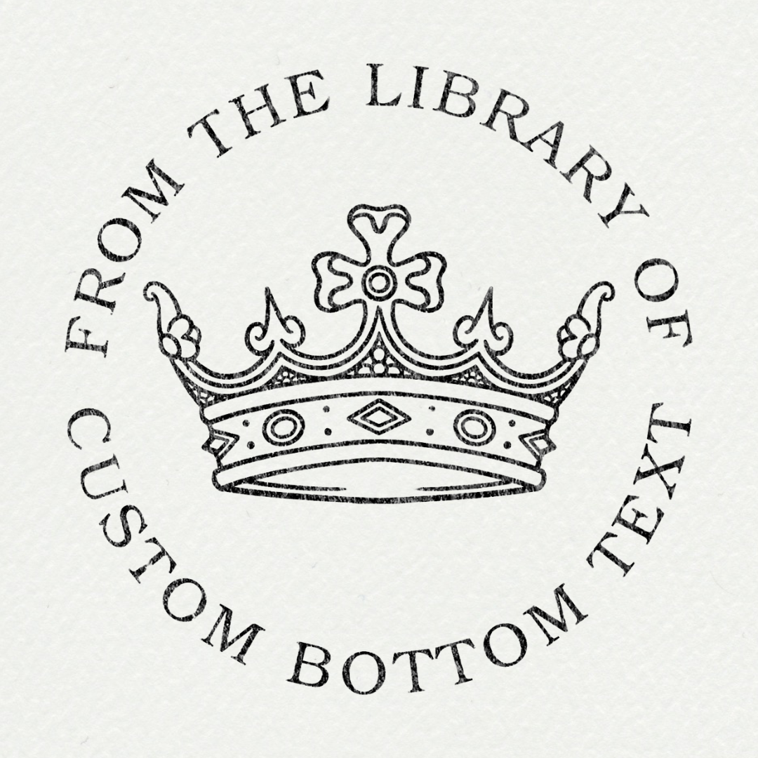 Boekenstempel met milieuvriendelijk design. Personaliseer je briefpapier en doe-het-zelf projecten.