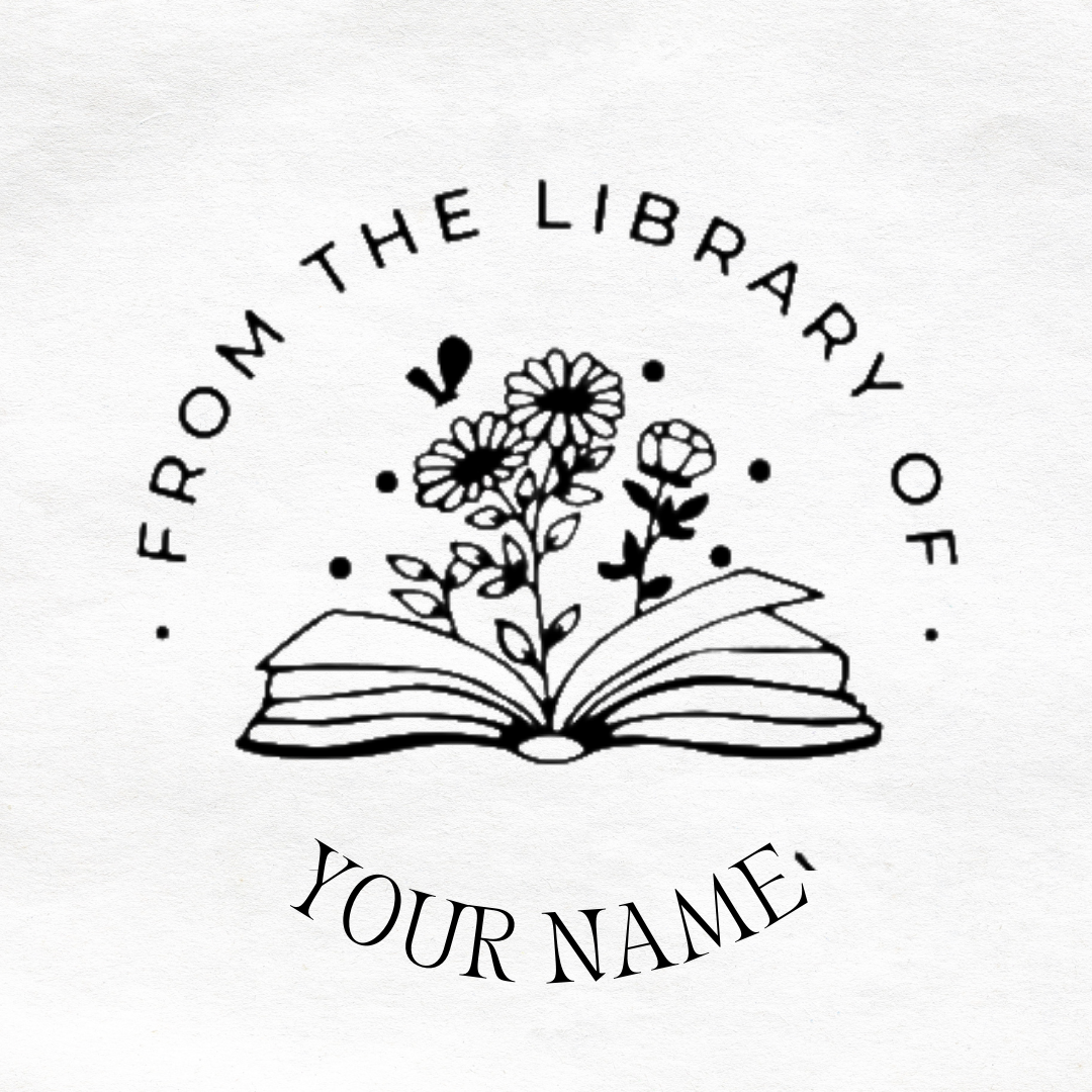 Personaliseer je boeken of briefpapier met deze stijlvolle embossing stempel in vintage stijl.