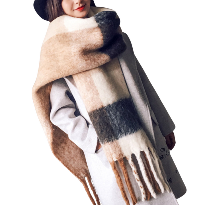 Elegante en comfortabele dames sjaal, perfect voor herfst en winter. Modieuze halsdoek accessoire.