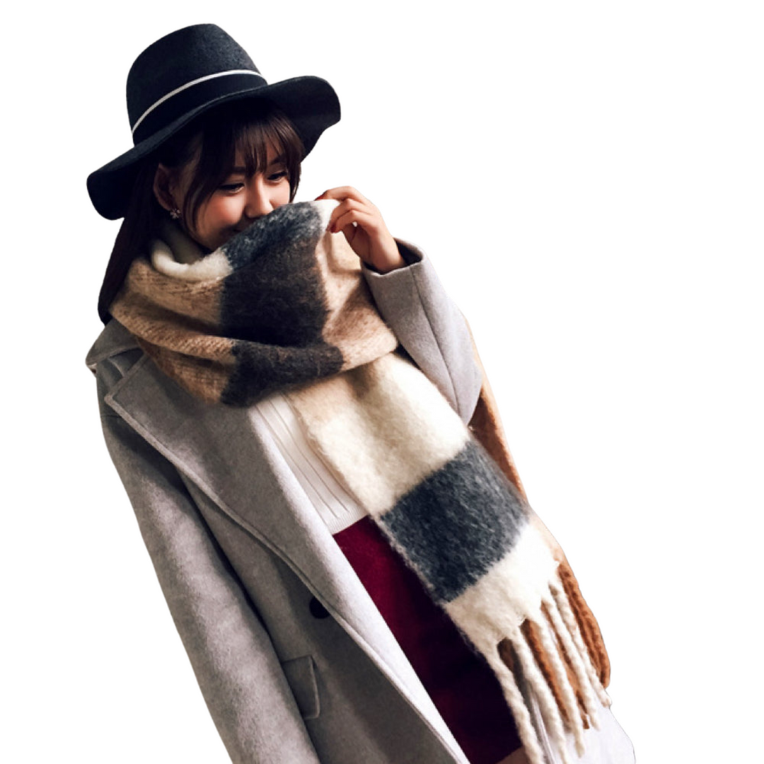 Veelzijdige dames sjaal, elegant en warm. Een stijlvol accessoire en perfect mode cadeau voor herfst en winter.