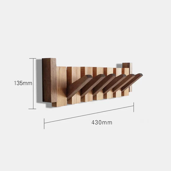 Esthetische houten piano kapstok. Organiseert jassen met elegantie; perfecte haldecoratie.