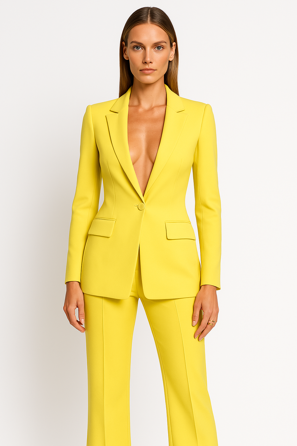 Elegante Hoymans dames blazer & broek set; stijlvolle tweedelige outfit voor zakelijke en casual chic.
