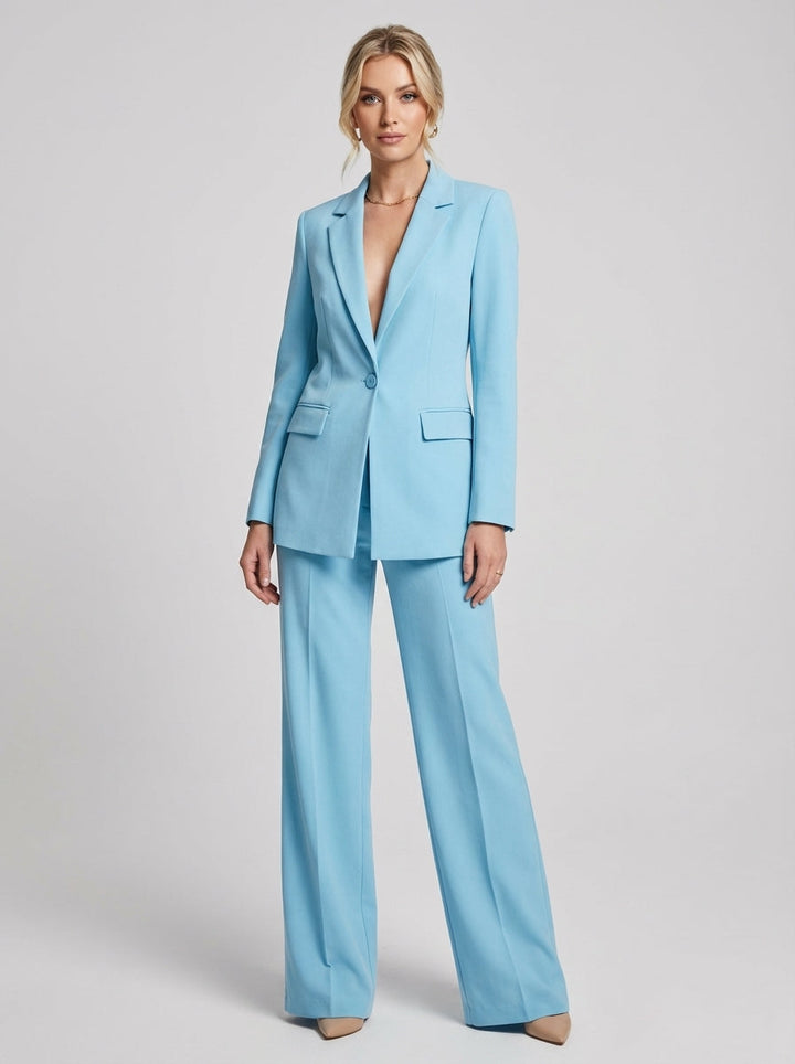 Zakelijke dames set Hoymans: comfortabele blazer en broek voor een professionele, elegante uitstraling.