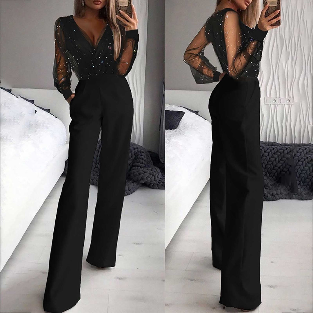 Elegante Hoymans dames jumpsuit in zwart, perfect voor vrije tijd, combineert comfort met stijl. Modieuze all-in-one.