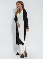 Zwarte jurk + gilet in zwart