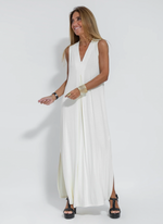 Witte jurk + zwart gilet