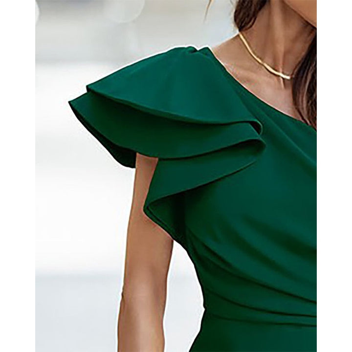 Moderne KylasDress one shoulder feestjurk voor dames, met stijlvolle split en flatterende pasvorm, ideaal voor festivals.