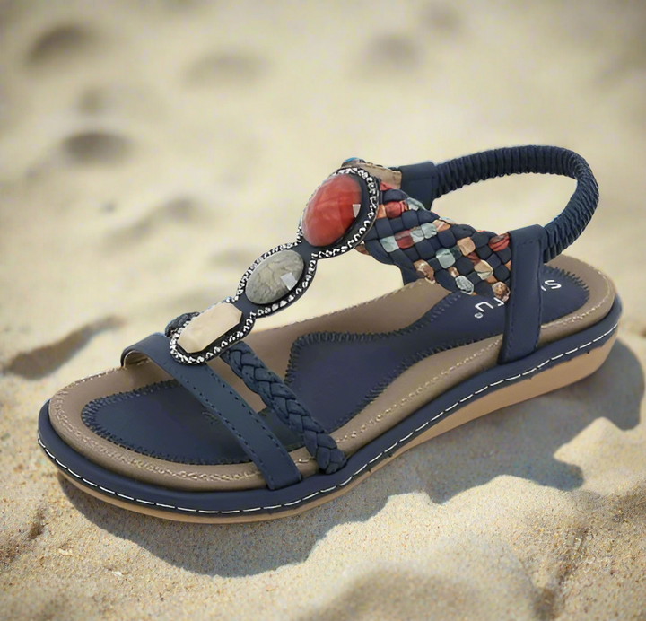 Moderne lage dames slippers Claire, ideaal als comfortabele zomersandalen voor vrouwen. Perfect voor strand of stad.