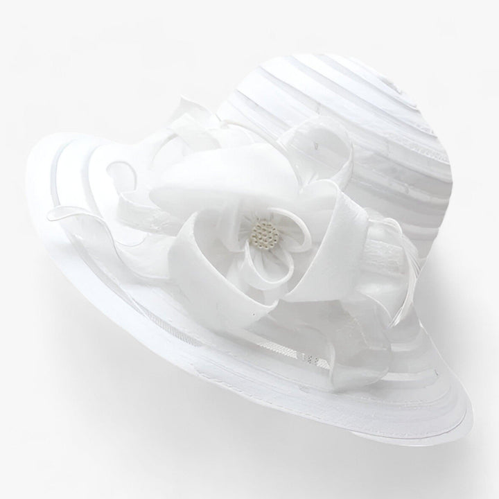 Dames zonnehoed Mirielle van organza. Elegant en chic, ideaal voor optimale zonbescherming in de zomer.