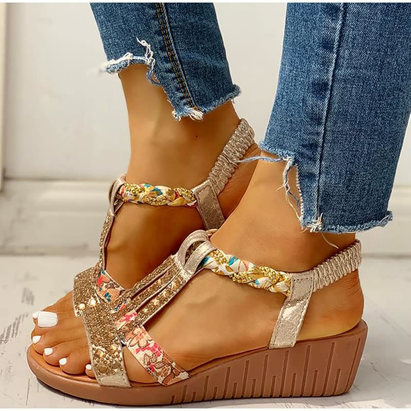 PrettyFeet™ modieuze zomerslippers voor dames, met bohemian stijl. Ideaal voor strand, stad en casual outfits.