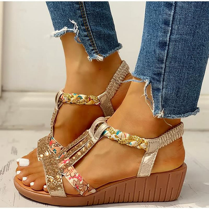 PrettyFeet™ modieuze zomerslippers voor dames, met bohemian stijl. Ideaal voor strand, stad en casual outfits.
