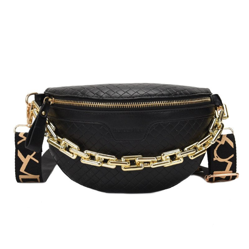 Stijlvolle dames Shana crossbodytas in blauw PU-leer, een elegant en compact modeaccessoire voor onderweg.