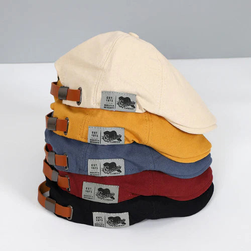 Elegante verstelbare baret voor mannen van wolmix; tijdloos stijlvol heren hoofddeksel.