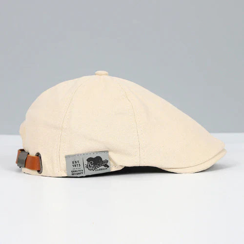 Klassieke zwarte baret voor mannen; een modieus en elegant accessoire van hoogwaardige wolmix, verstelbaar.