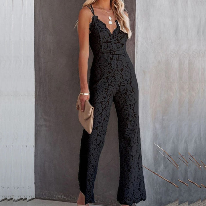 Modieuze dames jumpsuit met relaxte pasvorm; perfect voor een comfortabele Ibiza look of zonnige casual outfit.