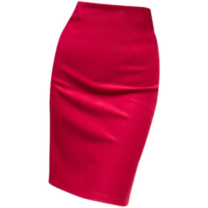 Veelzijdige dameskokerrok met hoge taille, essentieel voor de moderne zakenvrouw. Formele, comfortabele kleding.