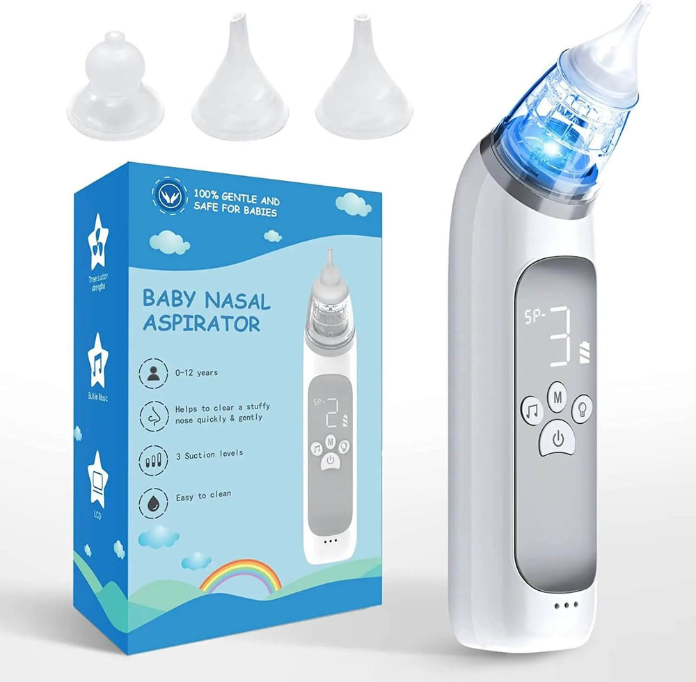 Draagbare baby neuszuiger voor veilige, hygiënische neusreiniging bij baby's; essentieel voor babyverzorging.