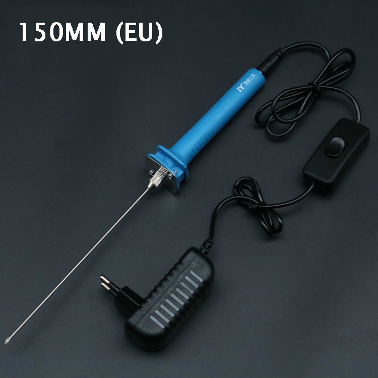 Close-up van elektrische hete draad schuimstofsnijder met ergonomisch handvat, ideaal voor precisie werk.