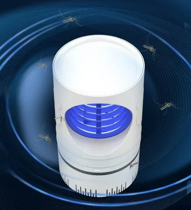 Muggenlamp voor binnen, ideaal voor slaapkamer of woonkamer, witte elektrische insectenvanger.