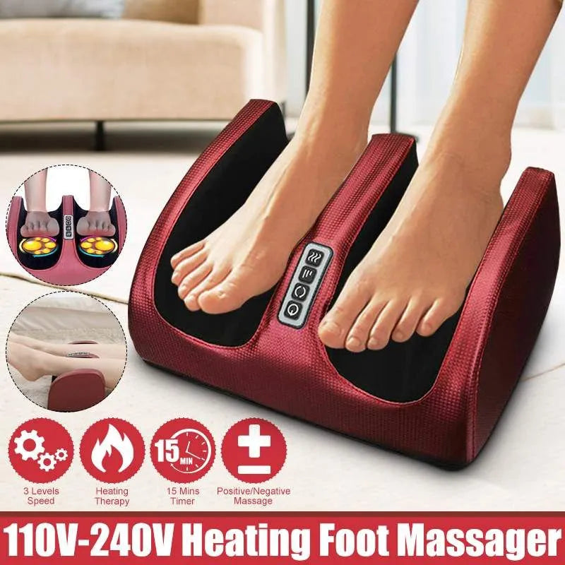 Elektrische voetmassager met warmte & shiatsu therapie voor diepe ontspanning van de voeten.