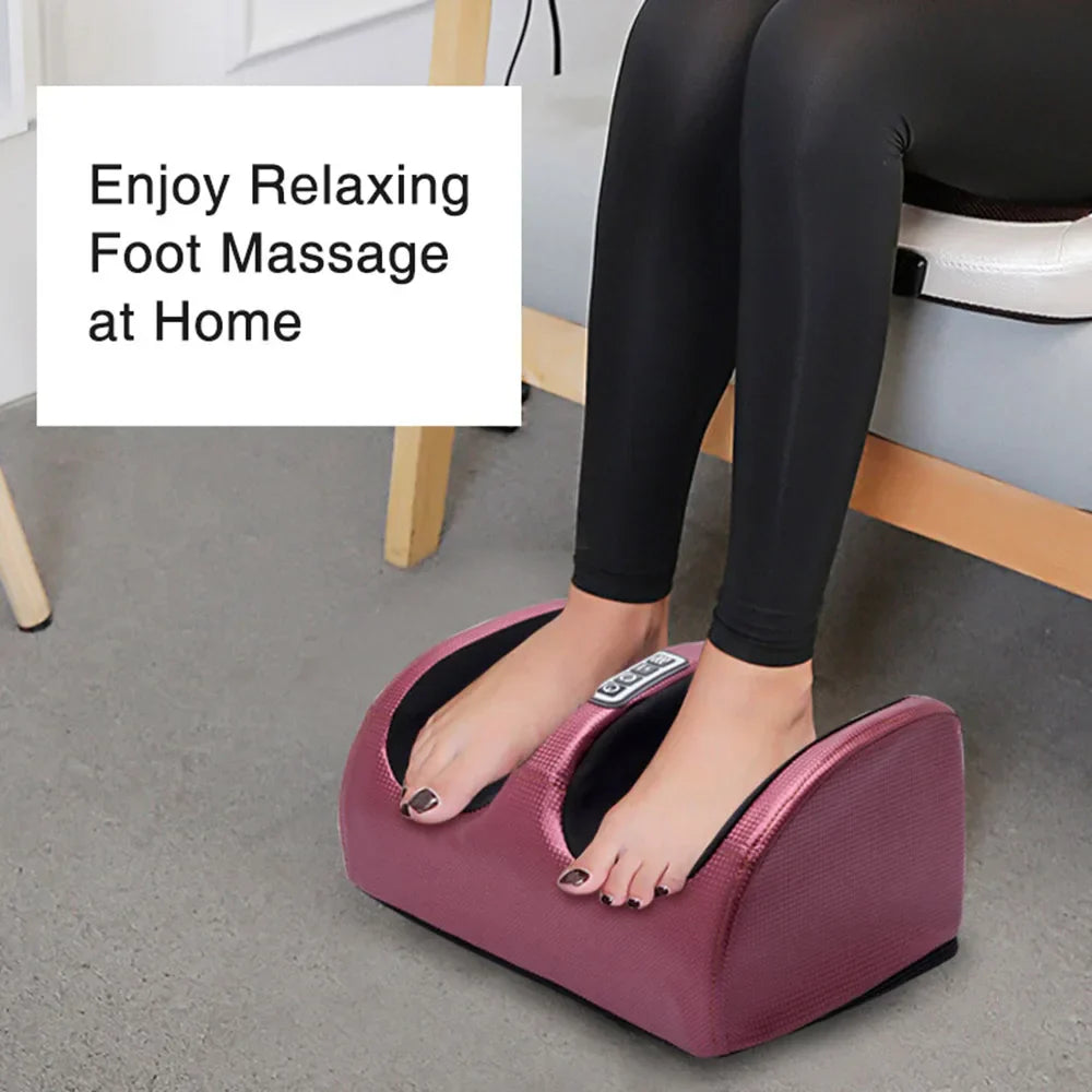 Comfortabele elektrische voetmassager met verwarming en shiatsu, ideaal voor wellness thuis.