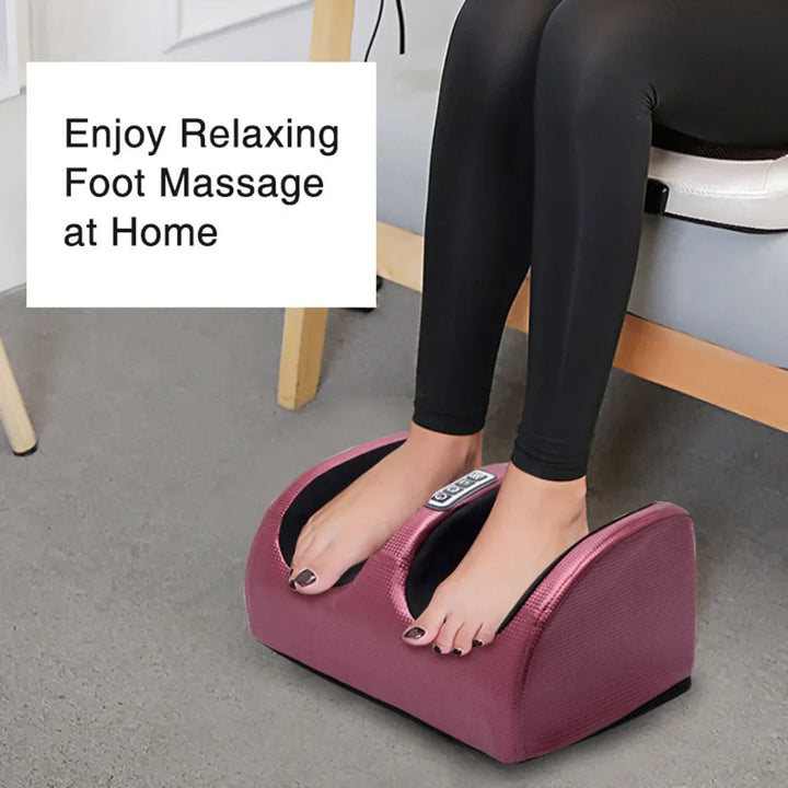 Comfortabele elektrische voetmassager met verwarming en shiatsu, ideaal voor wellness thuis.
