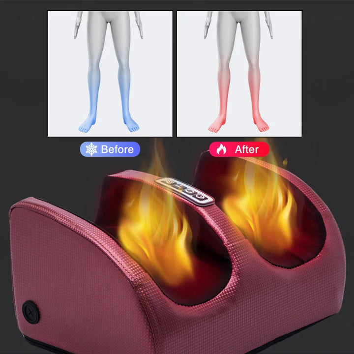 Shiatsu voetmassager met warmte, biedt pijnverlichting en verbetert de circulatie in de voeten.