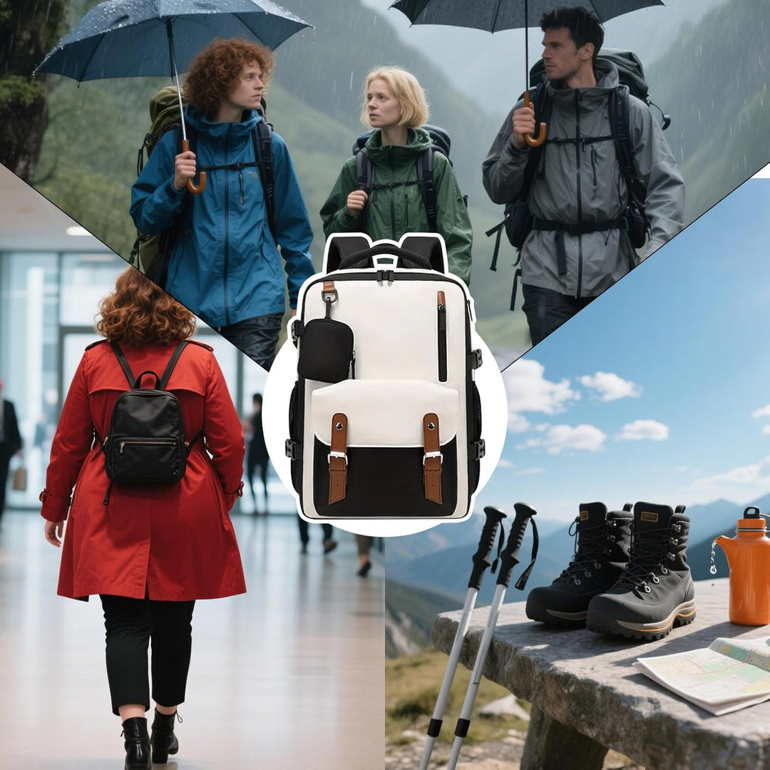 Elorio grote capaciteit rugzak, unisex, geschikt als schooltas, werktas of daypack voor wandelen.