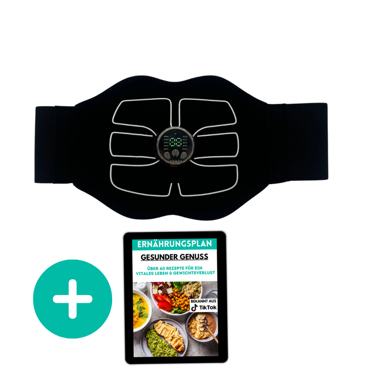 Ergonomisch design van de CorePulse EMS buiktrainer, stimuleert buikspieren voor een fittere core.
