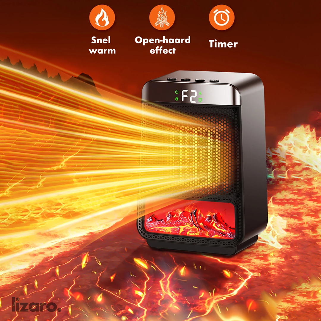 Draagbare elektrische kachel voor directe warmte. Energiezuinig en veilig in gebruik, thuis of op kantoor.
