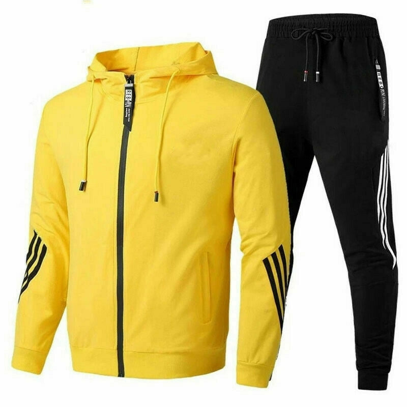 Casual sportkleding voor heren met moderne capuchon en zakken